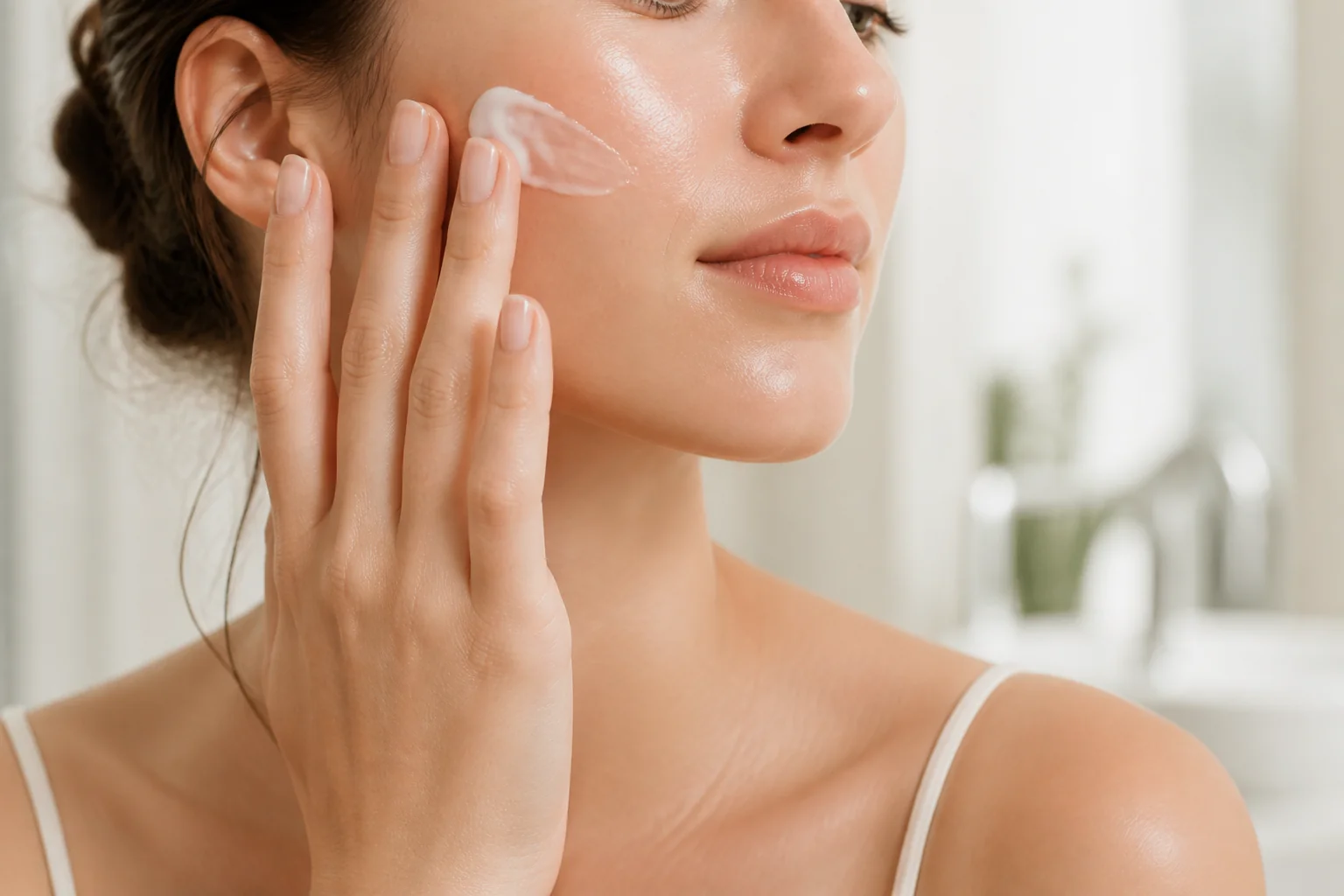 Dermatologist performing a skin treatment in a modern clinic