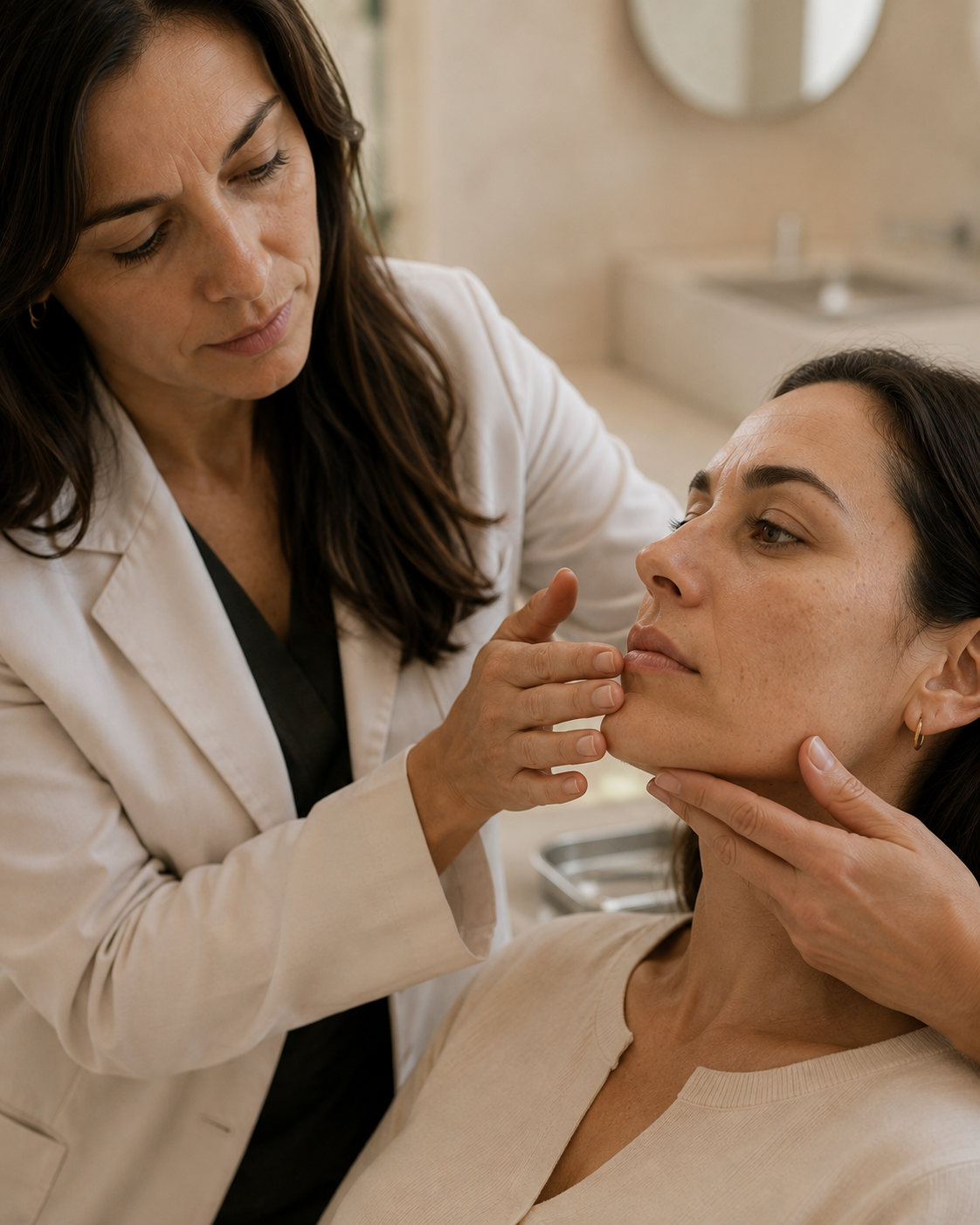Dermatologist discussing treatment options with a patient